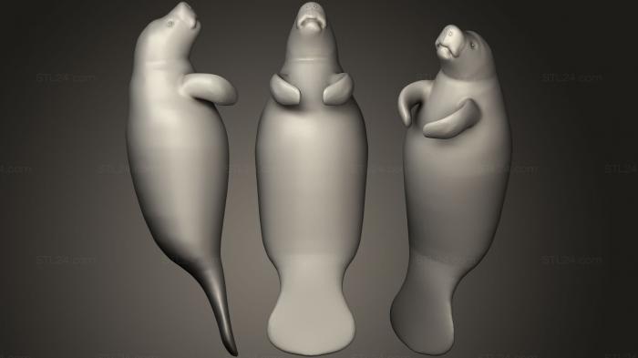 Figurines simple (Molly The Manatee, STKPR_0889) 3D models for cnc